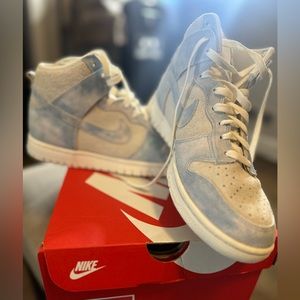 nike dunk high se celestine blue/sail women's shoe